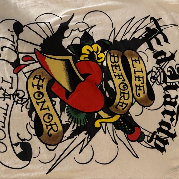 Ed Hardy White Tattoo Graphic Tee NWOT - Picture 5 of 7